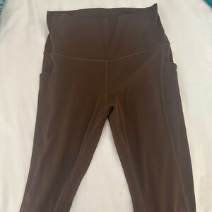 Lululemon brown align leggings with pockets size 8.
